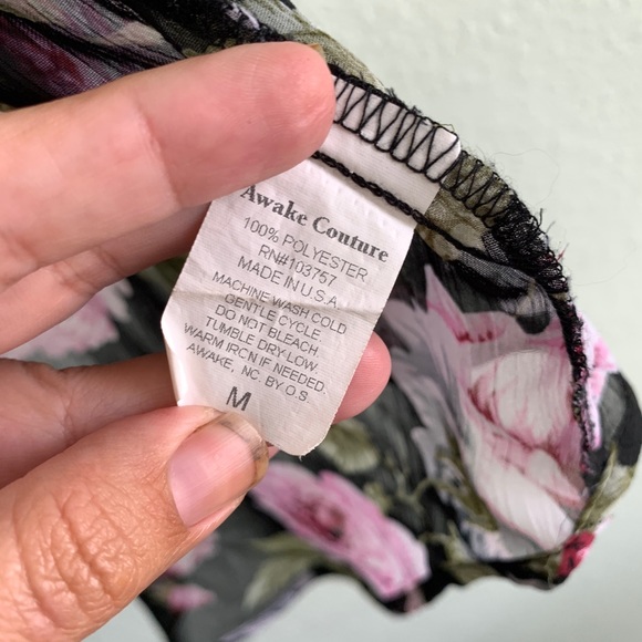 AWAKE COUTURE see through long sleeveless blouse M - Picture 4 of 12